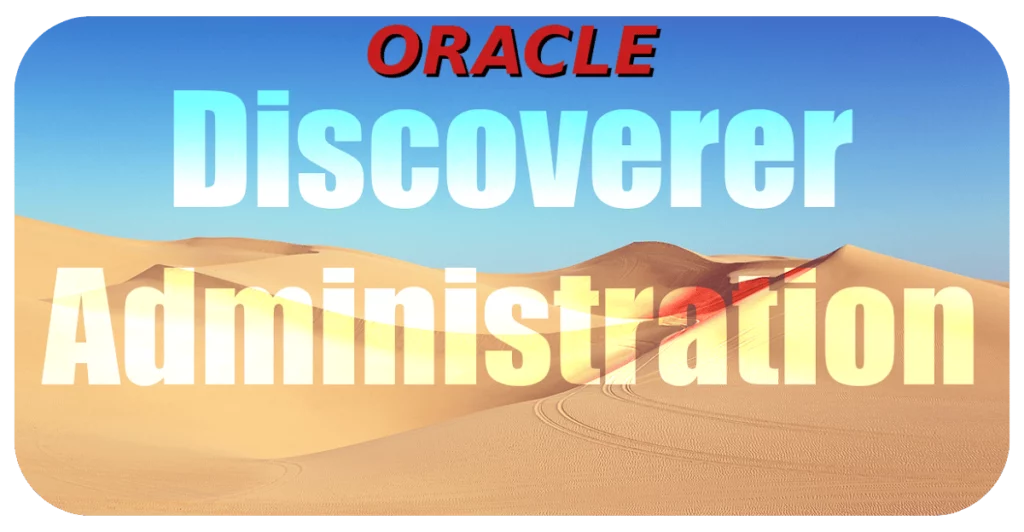 Formation Oracle Discoverer Administration