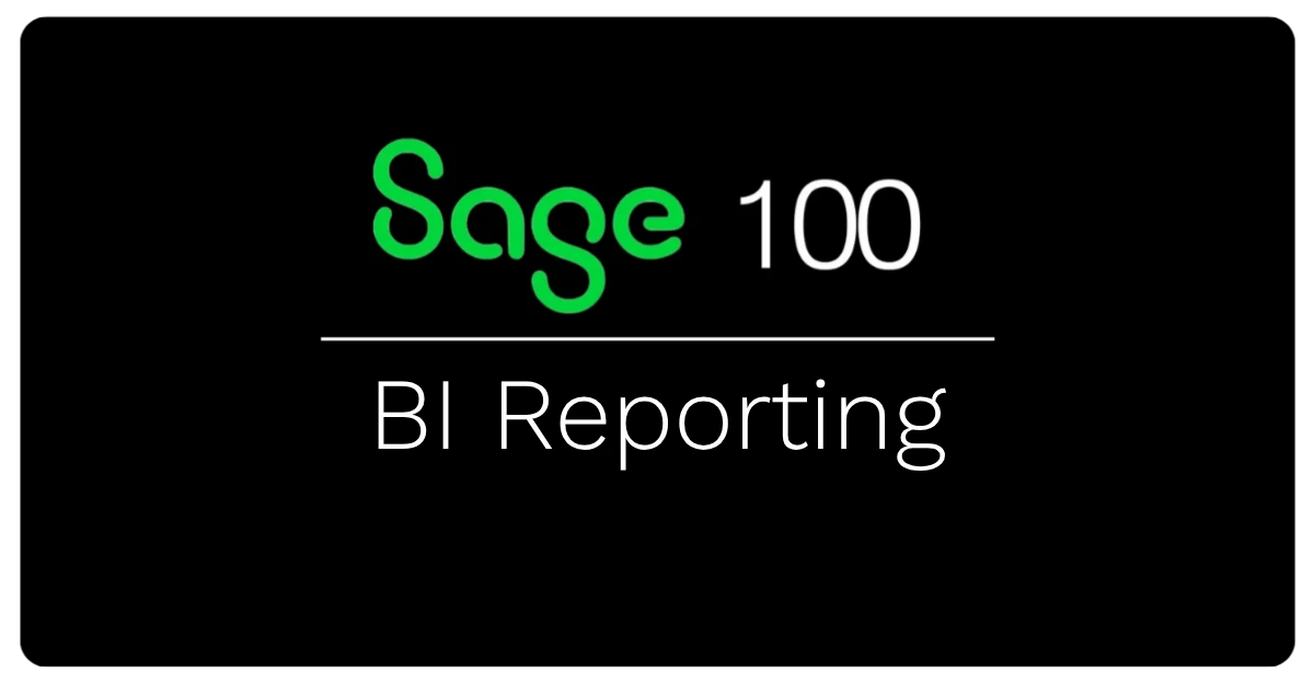 Formation Sage 100 BI Reporting